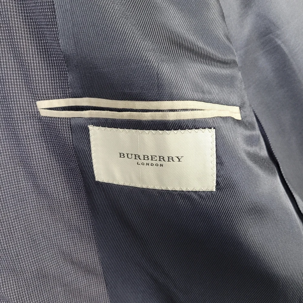 42L Burberry London Dark Brown Houndstooth Wool Blazer‎ Luxury Y2K 90s